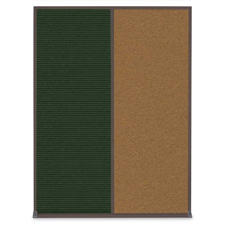 Single Door Radius Corkboard,36X36,W